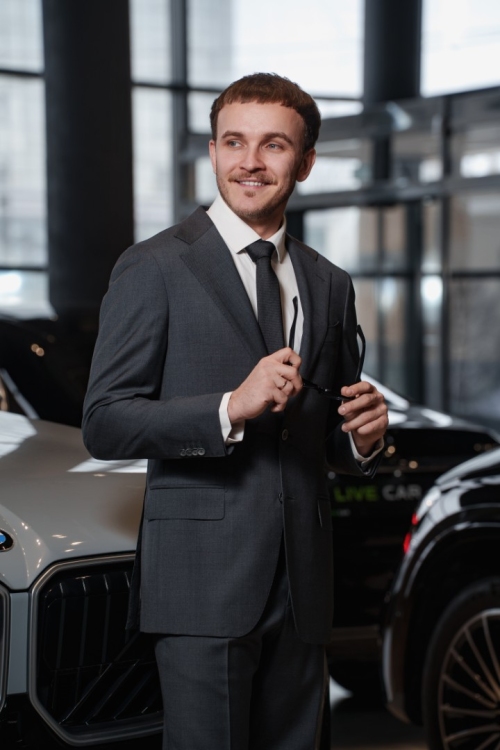 Костюм двойка серый, материал: Полиэстер - 8%, Шерсть - 88%, Эластан - 4%. Комплект: Брюки, Пиджак. Фото 8